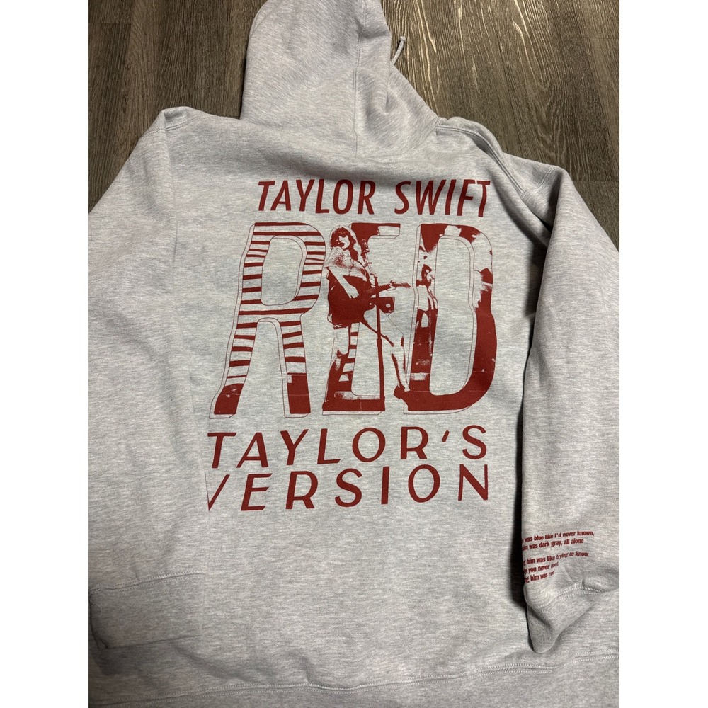 Taylor Swift Red Taylor's Version Gray Hoodie 3XL Official Merch Sweatshirt